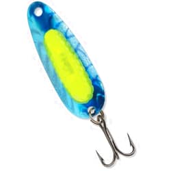 Blue Fox 7/8-Ounce Rattlin' Pixee Spoon, Holographic Blue/Yellow Insert