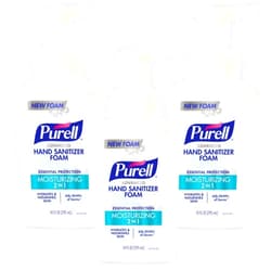 Purell Advanced Hand Sanitizer 2in1 Moisturizing Foam, Naturally Fragranced with Essential Oils, 10 oz Pump Bottle (Pack of 3), 3002-06-EC