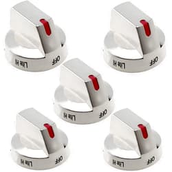 MGPXP DG64-00473A Stove Knobs Samsung Gas Stove Knobs Burner Gas Range Dial Knobs Compatible with Samsung Gas Range Knobs NX58F5700WS NX58H5600SS NX58H5650WS NX58J7750SS (5pcs)
