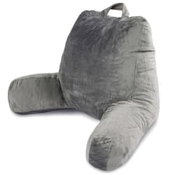 Milliard Reading Pillow with Shredded Memory Foam, Large Adult Backrest with Arms, Back Support for Sitting Up in Bed with Washable Cover (Sit up Pillow)