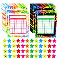 SpriteGru Format: Office Product 90 Pack Classroom Incentive Chart in 2 Designs with 2640 Star Stickers for Classroom Teaching or Family Using