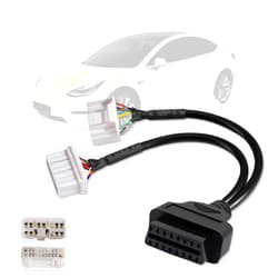 VZG OBD2 Adapter Cable for Tesla Model X/S/3/Y,12Pin 20Pin to 16Pin Diagnostic Connector,Car OBDii 12+20 Pin for Tesla,Work with Au-tel MaxiSys Ultra EliteII PRO MS909/La-unch X431 Code Reader/Scanner