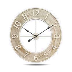 MLSJM Outdoor Garden Wall Clock, 23inch Weatherproof Silent Metal Garden Clock Silent Battery Operated Garden Clock for Indoor Outdoor
