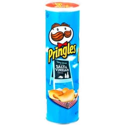 Pringles Potato Crisps Salt & Vinegar, 5.96 oz Can (Pack of 12)
