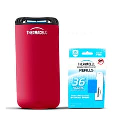 Thermacell Patio Shield Bundle - Mosquito Repeller + 36-Hour Refill Pack; Includes 4 Fuel Cartridges & 12 Repellent Mats for a Total of 48 Hours of Mosquito Repellent for Patio; Bug Spray Alternative