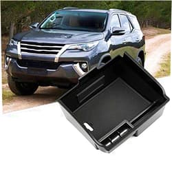HOTRIMWORLD Center Console Organizer Tray for Fortuner,Interior Armrest Box Insert Tray,Storage Box for Toyota Fortuner Accessories 2016-2020