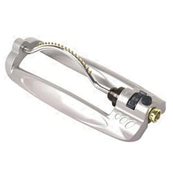 Rocky Mountain Goods Turbo Metal Oscillating Sprinkler - Aluminum Frame Sprinkler with Solid Brass Jets - Covers up to 3,600 Ft - Built in Flow Control - Includes Spray Jet Cleaning Needle