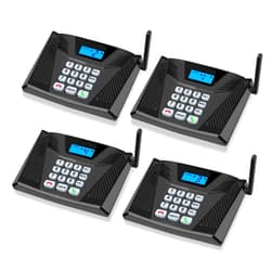 SANZUCO Intercoms Wireless for Home Hands Free, Upgrade Two Way Intercom 5300 Feet Range, Full Duplex Wireless Intercom System for Home Use, Home Communication System with Clear Sound(4 Packs, Black)