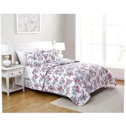 Tahari Home - Full Comforter Set, 3-Piece Bedding with Matching Shams, Lightweight Room Decor (Shirley Ivory, Full/Queen)