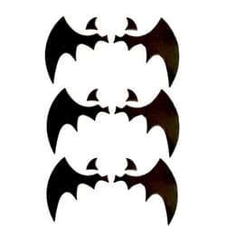 Booge 3 Pcs Black Bat Car Sticker Decal for Rearview Mirror Car Window Bumper