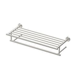 Gatco 4297 Latitude II Rack with Towel Bar, 24 Inch, Satin Nickel