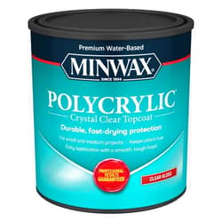 Minwax 4-Pack of 1 qt Minwax 65555 Clear Polycrylic Water-Based Protective Finish Gloss