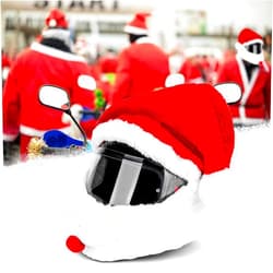 QETRABONE Motorcycle Helmet Cover, Plush Full Face Helmet Cover, FunnyChristmas Motorcycle Helmet Covers, Easy to Install and RemoveMotorcycle Helmet Accessories for Girls and Boys Rides Gifts