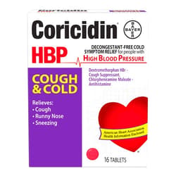 Coricidin HBP Cough & Cold Tablets - 16 Tablets, Pack of 6