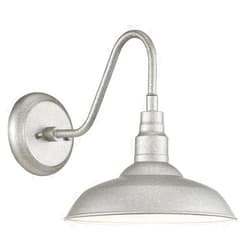 Quoizel BCE8410GV Beachside Industrial Curved Arm Outdoor Metal Wall Sconce, 1-Light 11 Total Watts, 10