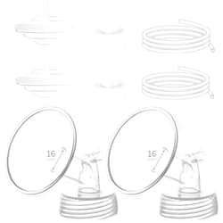 Belmikal Breastpump Parts Compatible with Spectra S1 S2 9 Plus Motif Luna Ameda MYA 16mm Flange Valve Tube Backflow Protector Replacement Kit for Spectra Accessories/Parts
