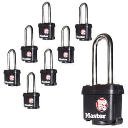 Master Lock (8) Keyed Alike Padlocks w/Thermoplastic Coating and 2