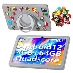 SGIN 10 Inch Tablet, Android 12 Tablet with Case, 4GB RAM 64GB ROM, Octa-Core 2.0Ghz Processor, 1280 * 800 IPS, GPS, Bluetooth, Dual 2+5MP Camera, 6000mAh Battery, WiFi(Ivory)