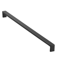 Cauldham Solid Stainless Steel Cabinet Hardware Square Pull Matte Black (20-1/8