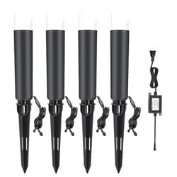 M RNEHON RNEHON Outdoor Landscape Lights,5W 200LM 12V Low Voltage Path Lighting,LED Landscape Pathway Light Bollard,Aluminum Construction,Bollard Lights for Lawn,Patio,Yard,Walkway,Driveway Pack of 4