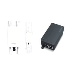EnGenius Technologies ENH1350EXT Wi-Fi 5 AC1300 2x2 Dual-Band Outdoor Long Range Access Point/Range Extender/Bridge Features IP67 Rated, MU-MIMO, Fast Roaming (Mounting Kit & PoE Injector Included) | EnGenius Gigabit Power Over Ethernet PoE+ Injector | 30W | 802.3af/at | Plug & Play | Up to 100 Meters (328ft) | Single Port [EPA5006GAT]
