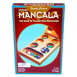 Pressman Mancala - Real Wood Folding Set, with Multicolor Stones by Pressman, 2 players