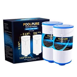 POOLPURE Spa Filter Replaces Watkins 303279, PFF42TC-P4, 78460, FC-2402, Lifesmart, Freeflow, AquaTerra, Hydromaster, Grandmaster, Simplicity, Bermuda Hot Tub Filters (1, White)