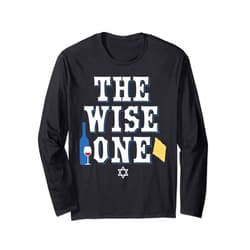 Passover The Wise One Gift Design Pesach Passover The Wise One Gift Design Idea Long Sleeve T-Shirt