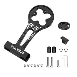 towild AS80 Bike Computer Mount for Road Bike Aero Integrated Handlebar Out Front Mount Aluminium Alloy Compatible with Garmin,Wahoo,and Bryton with GoPro Action Camera Bike Light