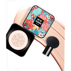 Freebrand Air Cushion CC Cream Mushroo Head Foundation Amazfly Moisturizing BB Cream Makeup Long Lasting Matte Concealer Bright Makeup Base Long Lasting Makeup Sponge (Natural) (2 Piece Set natural color)