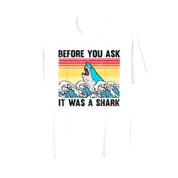 Retro Amputated Statements Sarcastic Graphic Gag Vintage Ironically Asking Amputees Shark Illustration Puns T-Shirt
