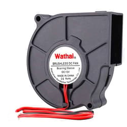 Wathai 12032 7530 120mm 75mm 12V DC Radial Centrifugal Blower Fan 2Pin High Speed for DIY Cooling Ventilation Exhaust Projects 2 Pack