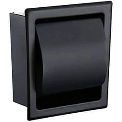 YQWY Zuoao Built-in Toilet Paper Holder Wall-Mounted Bathroom Stainless Steel roll Paper Box Concealed Tissue Holder,Black-Black