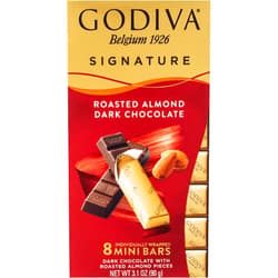 Godiva Chocolatier Godiva Signature Roasted Almond Dark Chocolate Mini Bars - 3.1oz