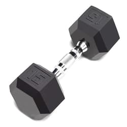 Marcy Classic Rubber Hex Dumbbell with Knurled Grip for Strength Training and Bodybuilding, 5lb - 50lb Single Dumbbell for Exercise & Fitness, Sold Individually