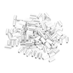 uxcell 120Pcs Aluminum Crimping Loop Sleeve for 1/32