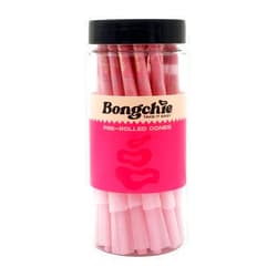 BONGCHIE Pre-rolled cones | Pink I Jar of 50 King Size Cones | Slow Burning and Ultra thin | Vegan & Non GMO | Heavy Metals & Pesticides Free