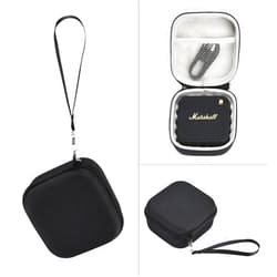 DGSYMLXGS storage box case, suitable for Marshall WILLEN speaker outdoor travel essential portable with hand-rope storage box (Black)