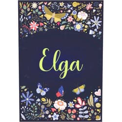 Caterina Betty iT Publishing Elga: Taccuino A5 | Nome personalizzato Elga | Regalo di compleanno per moglie, mamma, sorella, figlia ... | Design: giardino | 120 pagine a righe, piccolo formato A5 (14.8 x 21 cm) (Italian Edition)
