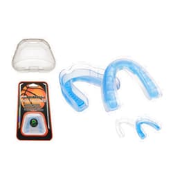 COOLLO SPORTS Boil and Bite Mouth Guard BB Custom Fit Sport Mouthpiece for Basketball, Karate, Martial Arts, Wrestling, MMA (Free Case Included!) -Adult Size (Adult -Ages 11 & Above, Blue & Trans.)
