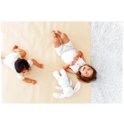 Lyla & Sage Play Co Vegan Leather Multipurpose Mat - Stylish and Versatile Play Mat for Indoor & Outdoor Adventures - Nuetral Baby Play Mat - Non Toxic Baby Play Mats for Floor (Desert)