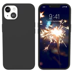 ZVastt iPhone 13 Case iPhone 13 Phone Case Liquid Silicone Soft Gel Rubber Phone Cover Anti-Scratch Microfiber Lining Slim Full Shockproof Protective Phone Cases for iPhone 13, Black