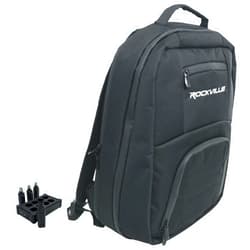 Audiosavings Bundle: (1) Chauvet D-Fi XLR Pack w/(3) Receivers+Charger Turns DMX Lights into Wireless DMX Bundle with (1) Rockville DJBP24 Rugged DJ Compact Backpack (2 Items)