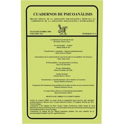 Bernardo Alvarez Lince y otros,Eduardo Mendoza García,Reyna Hernández-Tubert,Teresa Lartigue,Agustin Palacios,Tammy Kalach Atri,Alexis Schreck Schuler,Nancy Tame Ayub,Juan Vives Rocabert,Yolanda Barrios Álvarez CUADERNOS DE PSICOANÁLISIS, Volumen XL, nums. 3-4, julio-diciembre de 2008 (Spanish Edition)