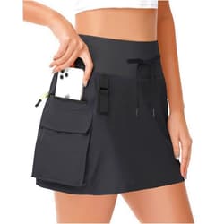 MIVEI Women's Hiking Cargo Skorts Skirts Golf High Waisted Dressy Casual with Zipper Pockets Active Quick Dry Athletic Skort