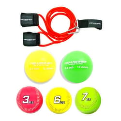 PowerNet Arm Care Bundle, Baseball Softball Strength and Conditioning PowerBands + Plyometric Training Balls + Weighted Baseballs, Rehab Throwing Injuries, Build Arm Strength