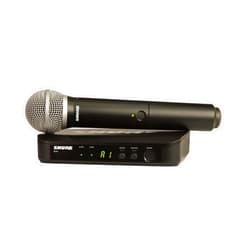 Shure BLX24/PG58 Wireless Microphone System - 14-Hour Battery Life, 300 ft Range, UHF | Includes PG58 Handheld Vocal Mic, Single Channel Receiver | H11 Band (BLX24/PG58-H11)