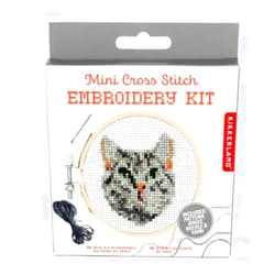 KIKKERLAND Mini Cross Stitch Cat Kit, 1 EA
