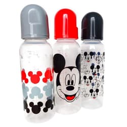 Cudlie Disney Baby Boy Mickey Mouse 9 oz Pack of Three Baby Bottles, Mickey Faces