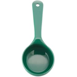 Carlisle FoodService Products Measure Miser Solid Measuring Spoon with Short Handle, 4 Ounces, Green